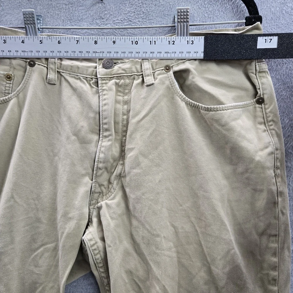 Polo Ralph Lauren Men Pants‎ 34/32 Beige Embroidered Khakis Twill Button Zipper